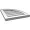 Ekena Millwork Quarter Round Top Right Surface Mount PVC Gable Vent w/ 2"W x 2"P Brickmould Sill Frame, 16"W x 20"H GVPQR16X2003SN - alternate 4